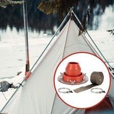 Hot Tent Stove Jack Tent Accessory Pipe Vent for Yurt Travel Stove Bell Tent