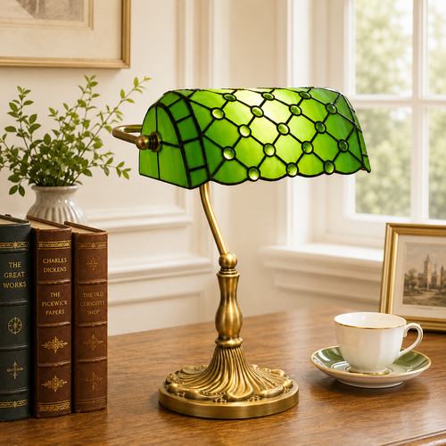 Tiffany style banker table - banker's,