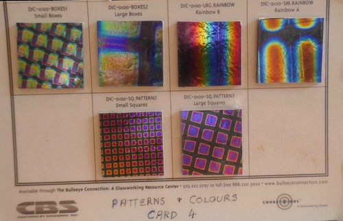 Dichroic glass samples - glass,