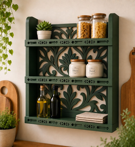 Handmade wooden wall - wooden, shelf