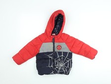 Marvel Spider-Man Boys Red Blue Puffer Jacket Hooded Winter Coat 4-5 Years