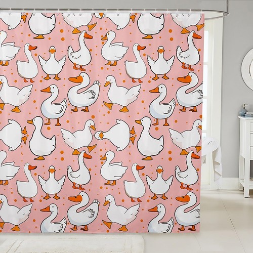 Cute goose shower curtain - cute,