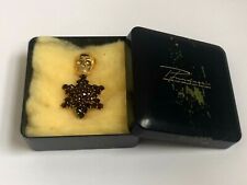 Antique Rare Victorian Silver and Gold Garnets Skull Brooch Memento Mori Box