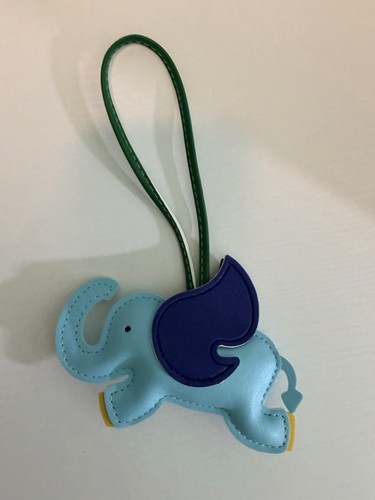 Blue elephant faux - leather, bag