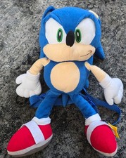 SONIC Sonic The Hedgehog Plush Backpack 18” Tall Pocket Bag
