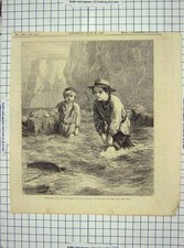 Original Old Antique Print