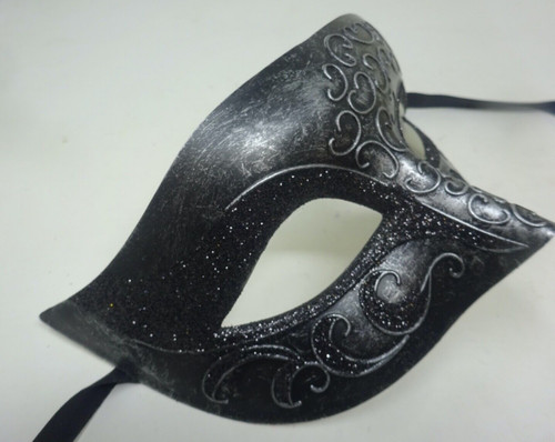Black silver unisex venetian - black,