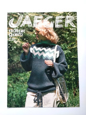 Jaeger Knitting Pattern 4614 Women's Sweater 32 - 38" Natur Garn Yarn Original 