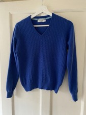 Lochmere Blue Cashmere Jumper Size M