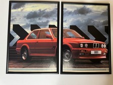 FRAMED Original E30 BMW 323i BBS Bodykit Red Magazine Advert Poster Garage Retro