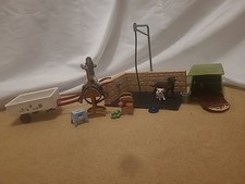 Schleich Accessories Including Horse Shower, Cart, Saddle And Stand And Rider