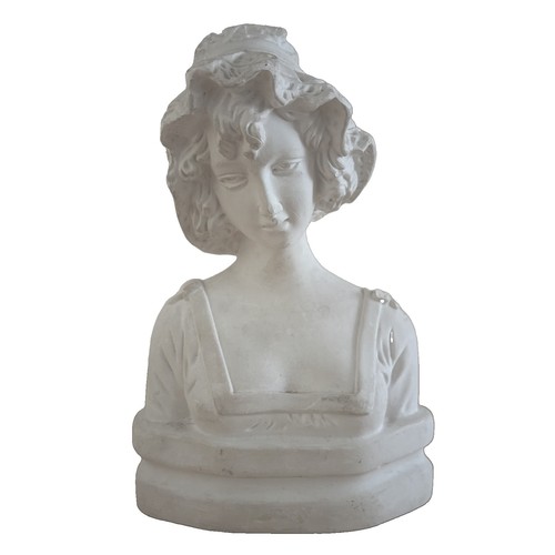 Vintage white plaster - plaster, bust