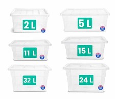 CLEAR PLASTIC STORAGE BOXES