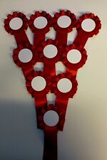 10 x blank centre rosettes red