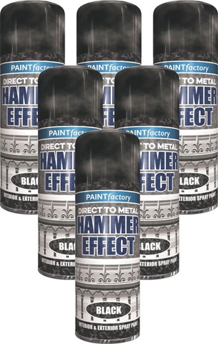 400ml hammer effect black - 6x,