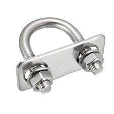 2 Sets M8 U-Bolts Nuts Plates