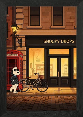 Snoopy london framed wall - in,