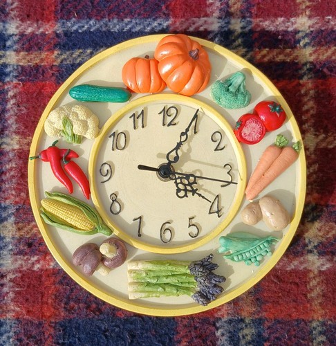 Kitchen wall clock vegetable - kitchen,