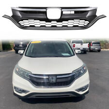 For Honda CRV 2015-2017 Front Bumper Upper Lower Grille Black Chrome Mesh Grill