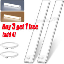 Wireless 12/40LED PIR Motion Sensor Light Strip USB kitchen Cabinet Closet Lamp