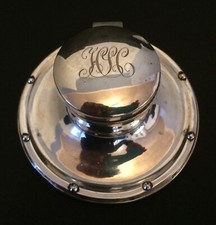 SILVER CAPSTAN INKWELL