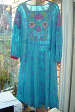 NWOT *Gudrun Sjoden* fabulous Liiva organic cotton embroidered party dress L