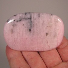 2.6" Rare Pink PETALITE Polished Palm Stone Lithium Gemstone - Namibia