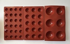 Set Of 3 Silicone Moulds Domes