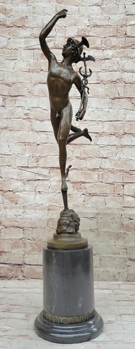 Large bronze statue mercury - statue,