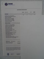 Saab UK Price List 1991 - 900 / 9000 / CD / Carlsson / Monte Carlo / Convertible