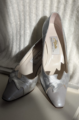 Perla silver leather square - leather,