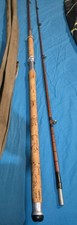 A VINTAGE HARDY SPLITCANE No2 LRH SPINNING ROD 9FT 6IN AGATE EYES THROUGHOUT 