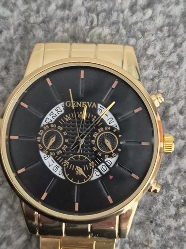 Geneva gold men quartz - gold,
