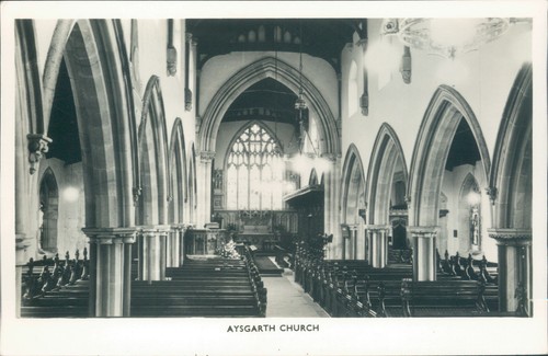 Real photo aysgarth church - , geo