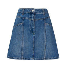 Whistles Women's Seam Detail Blue Denim Short Skirt ~ UK 8 US 4 EU 36 ~ Free P+P