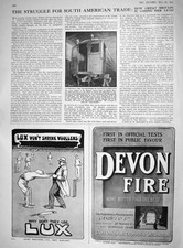 Old 1910 Anti-Climber Railway Carriage Train Lux Lever Brothers Devon 20th
