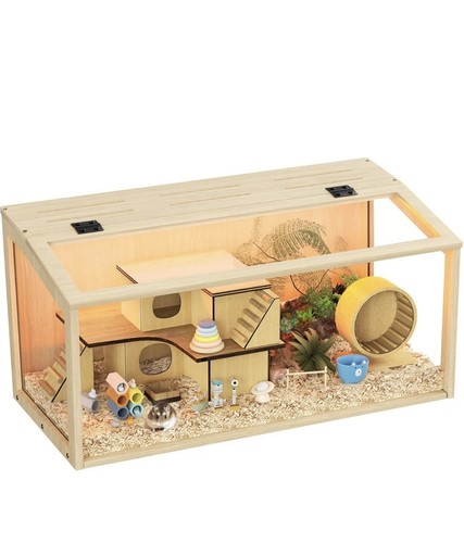 Large wooden hamster cage - wooden,