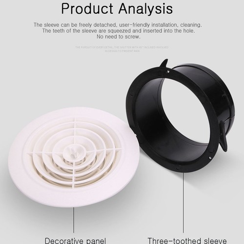 150mm round air vent abs - round,