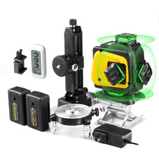 4D 16-Line Laser Level with Rotatable Laser Window - 4×360° Self-Leveling Cro...