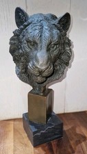 Tiger Bronze Metal Bust Statue