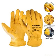 Yellow leather gardening - yellow,