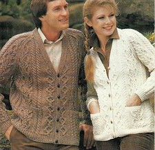 #281 LADY'S MEN ARAN CARDIGANS