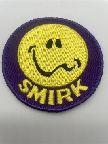 Smirk vintage patch funny - smirk,