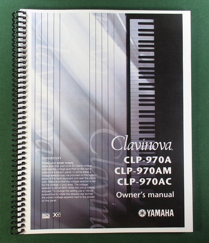 Yamaha clp 970a instruction - yamaha, clp-970a
