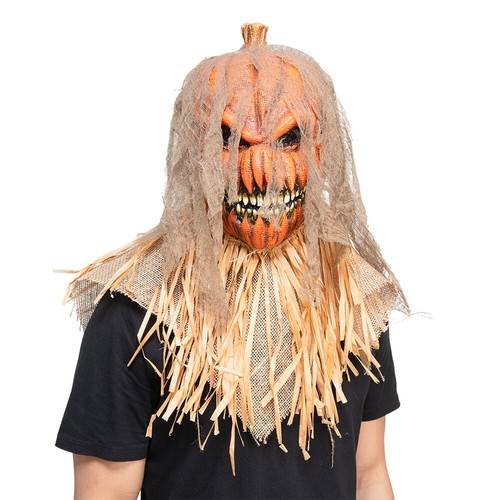 Pumpkin scarecrow mask - mask, scary