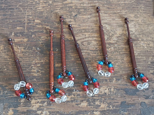Vintage plastic lace bobbins - vintage,