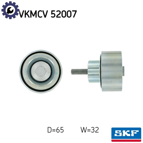 Deflectionguide pulley vribbed - pulley,