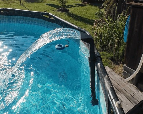 Swimming pool waterfall - pool,