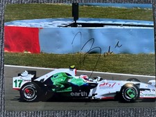 RUBENS BARRICHELLO HAND SIGNED A4 PHOTO HONDA F1 FERRARI BRAWN STEWART JORDAN