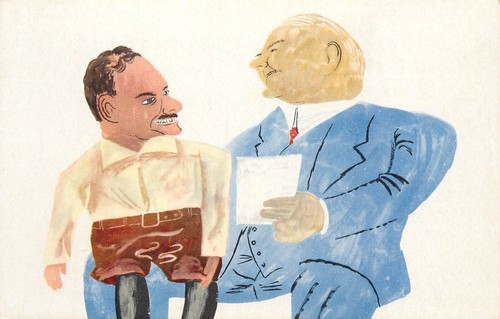Political postcard hoover - political, &